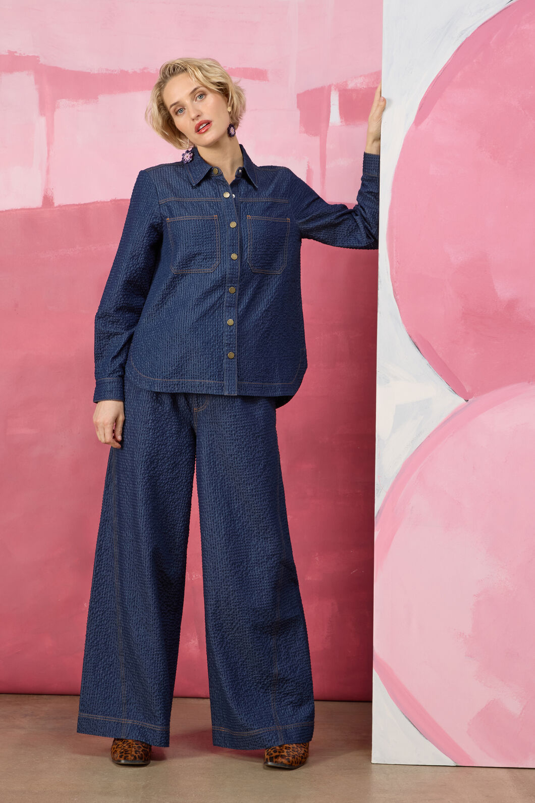 Gorman NZ - Imogen Seersucker Denim Shirt - indigo