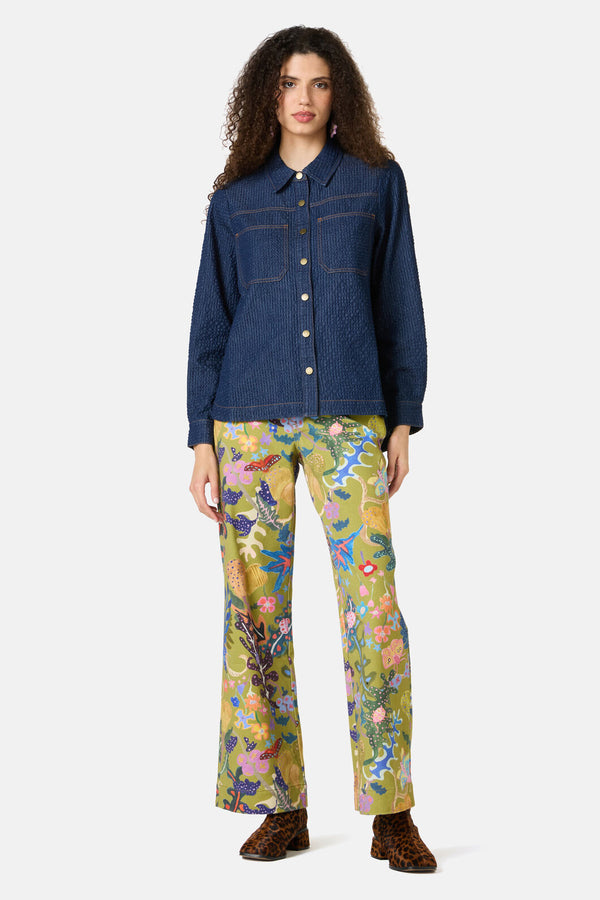 Gorman NZ - Imogen Seersucker Denim Shirt - indigo