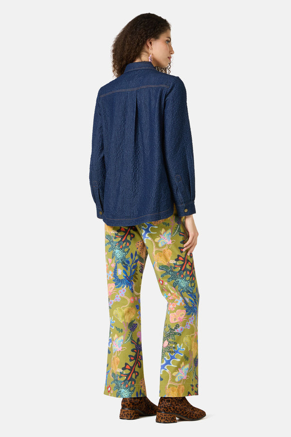 Gorman NZ - Imogen Seersucker Denim Shirt - indigo