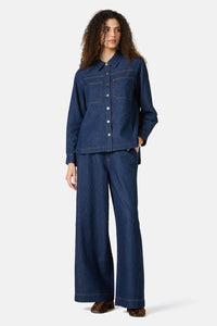 Gorman NZ - Imogen Seersucker Denim Shirt - indigo