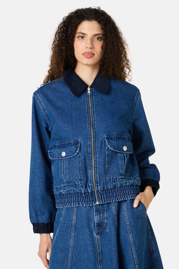 Gorman NZ - Molly Denim Jacket - mid-blue