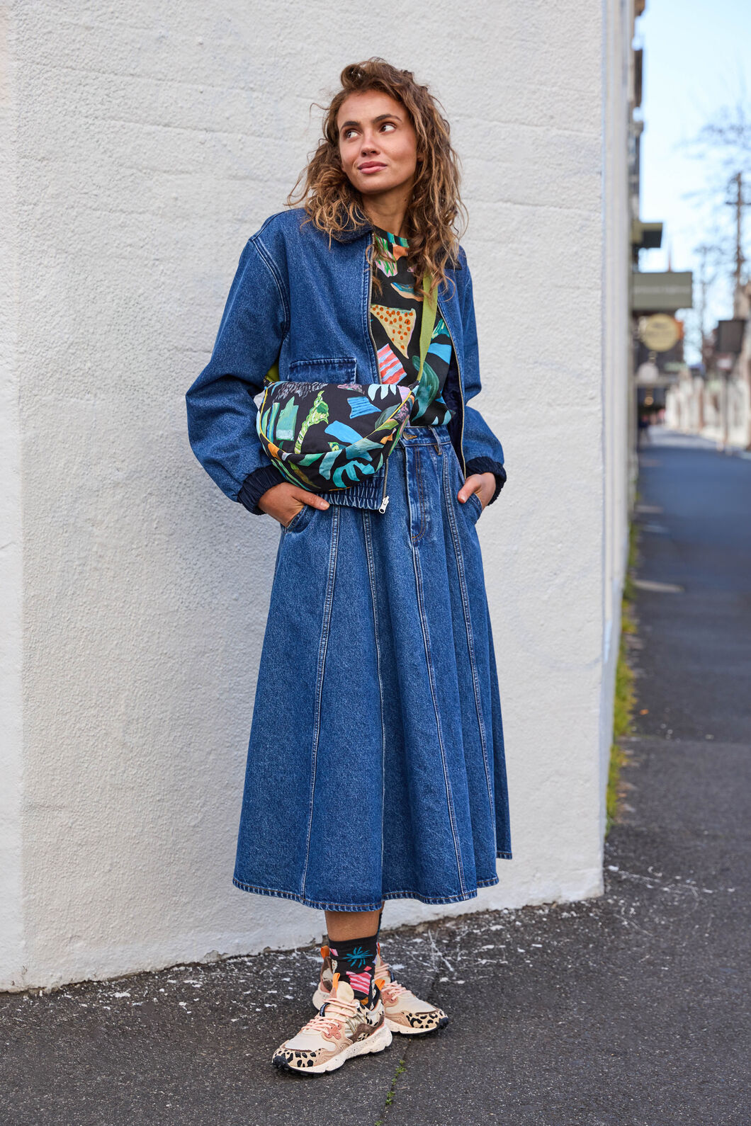 Gorman NZ - Molly Denim Skirt - mid-blue