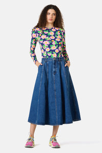 Gorman NZ - Molly Denim Skirt - mid-blue