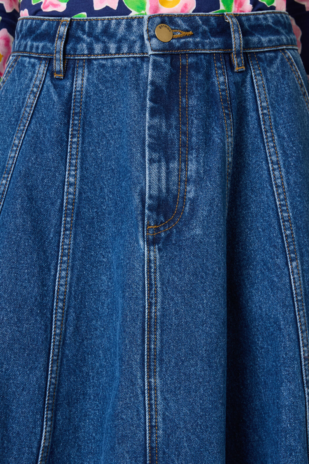 Gorman NZ - Molly Denim Skirt - mid-blue