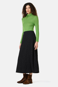 Gorman NZ - Clover Seersucker Midi Skirt - black