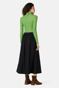 Gorman NZ - Clover Seersucker Midi Skirt - black