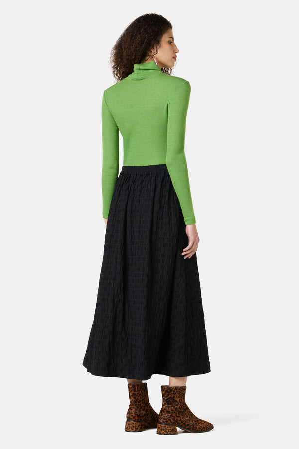 Gorman NZ - Clover Seersucker Midi Skirt - black