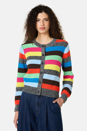 Gorman NZ - Jumble Stripe Cotton Cardigan - stripe