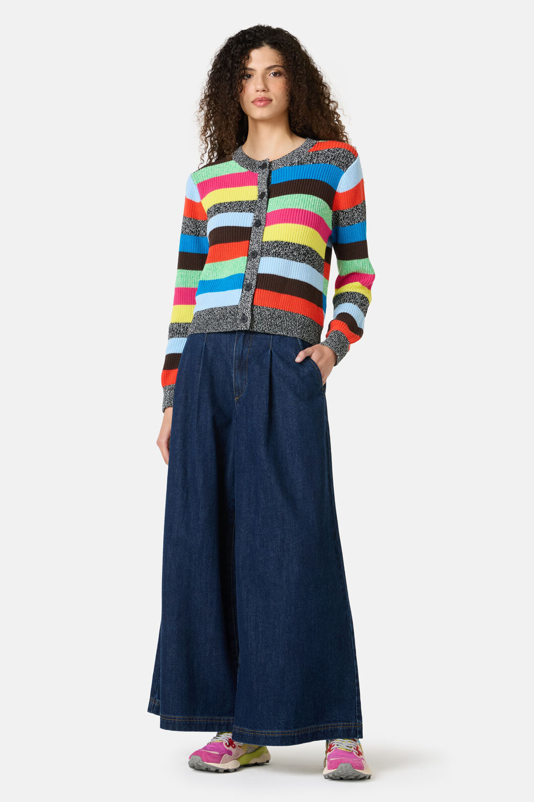 Gorman NZ - Jumble Stripe Cotton Cardigan - stripe