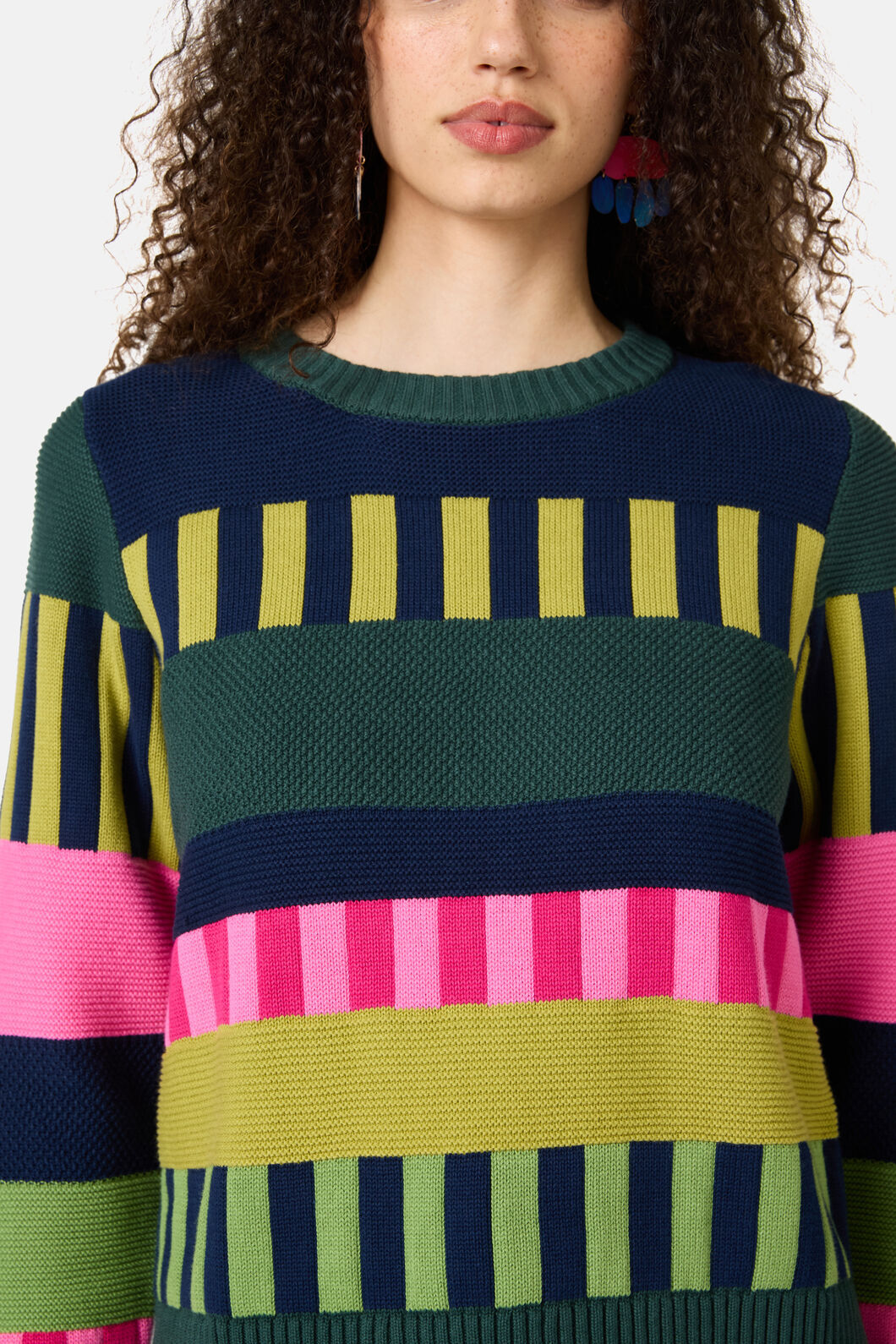Gorman NZ - Weave Stripe Cotton Jumper - multi