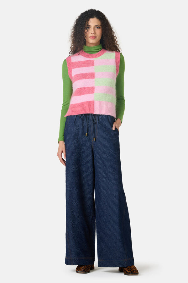 Gorman NZ - Linea Stripe Alpaca Vest - stripe