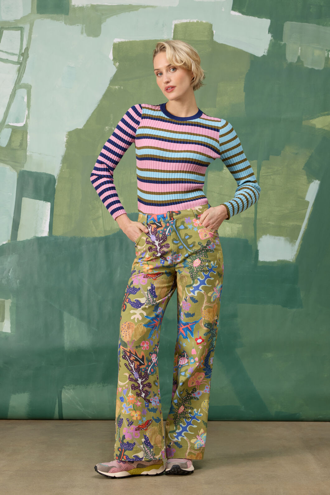 Gorman NZ - Stripe Lurex Knit Top - stripe