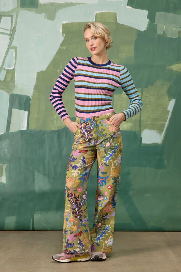 Gorman NZ - Stripe Lurex Knit Top - stripe