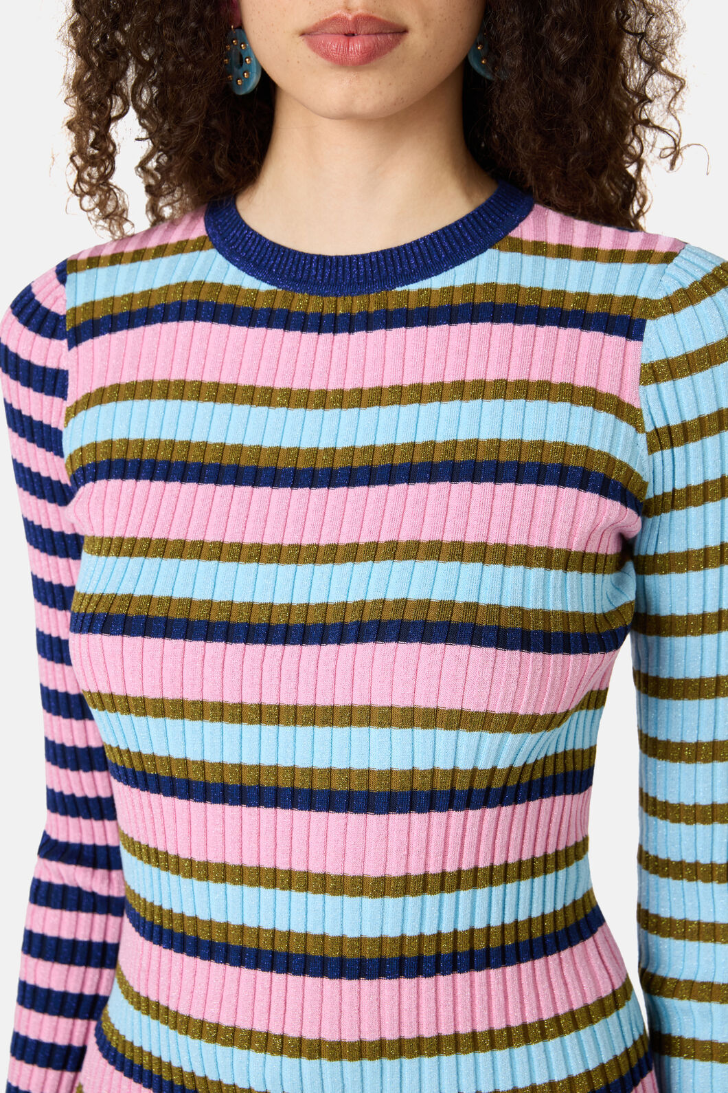 Gorman NZ - Stripe Lurex Knit Top - stripe