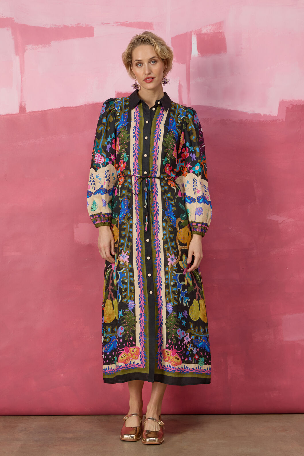Gorman NZ - Beetlemania Long Dress - print