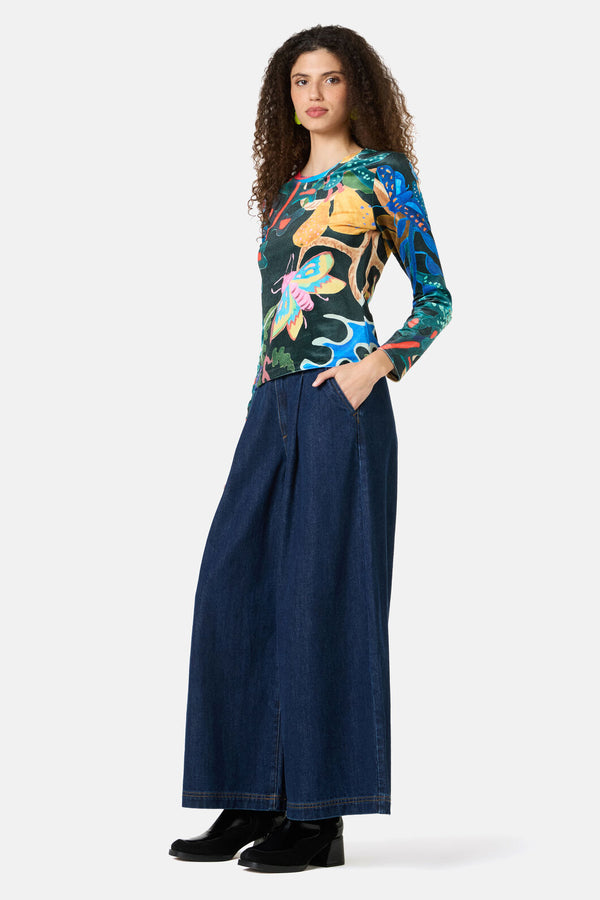 Gorman NZ - Beetlemania Velvet Long Sleeve Top - print