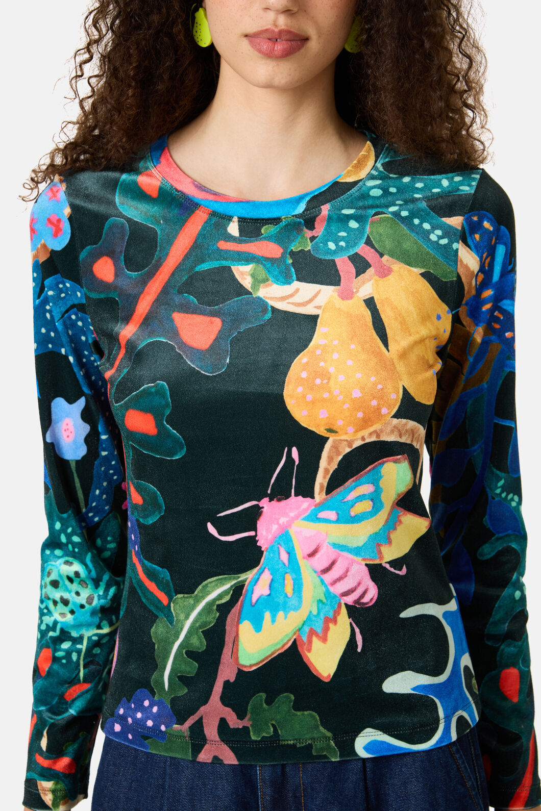 Gorman NZ - Beetlemania Velvet Long Sleeve Top - print