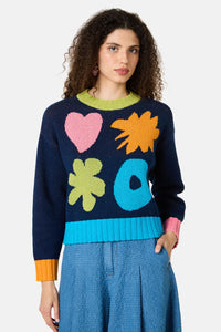 Gorman NZ - Jumble Cotton Jumper - navy