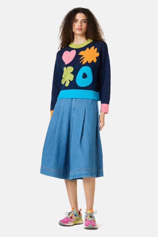 Gorman NZ - Jumble Cotton Jumper - navy