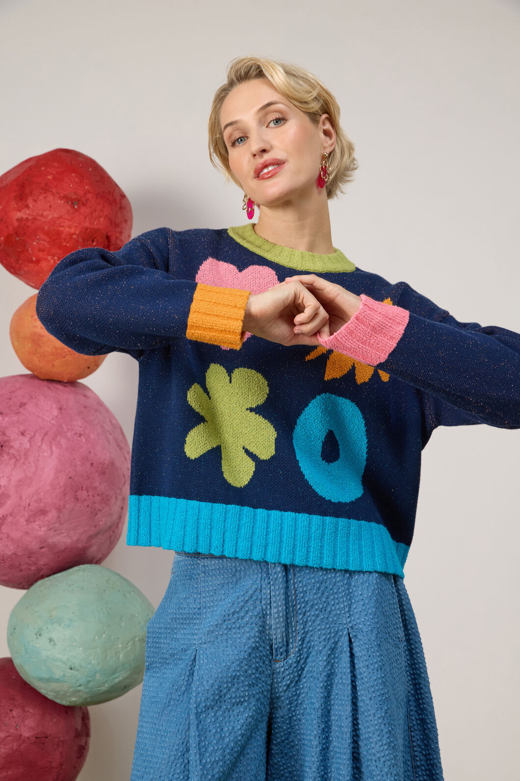 Gorman NZ - Jumble Cotton Jumper - navy