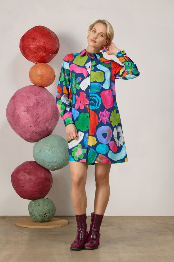 Gorman NZ - Jumble Shirt Dress - print