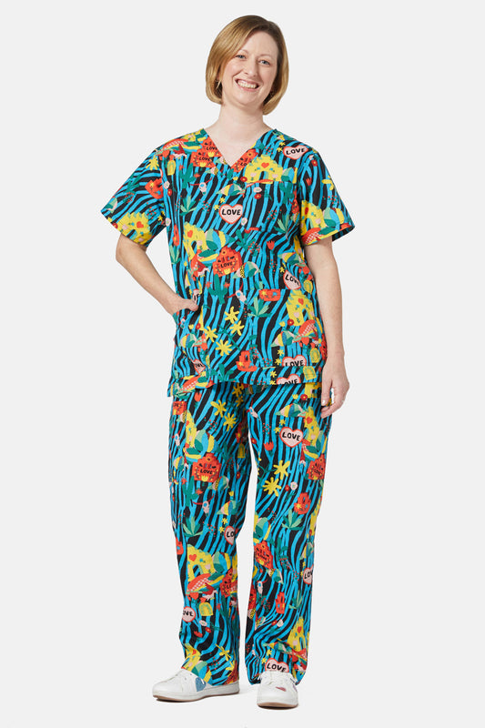 Gorman NZ - River Of Love Scrub Set - print