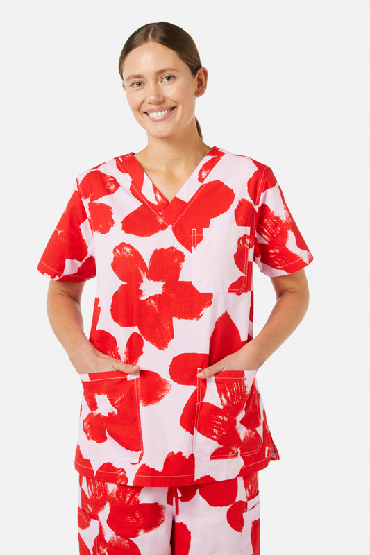 Gorman NZ - Poppy Scrub Set - print