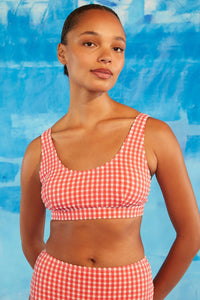 Gorman NZ - Gingham Bikini Top - red