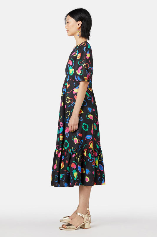 Gorman NZ - Neon Scribble Tiered Dress - print