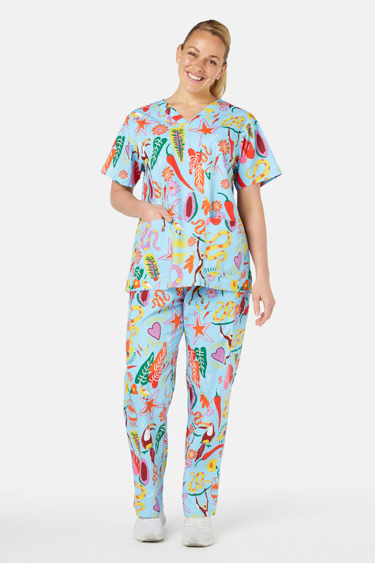 Gorman NZ - Fuego Scrub Set - blue