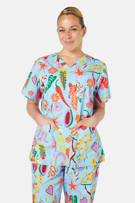 Gorman NZ - Fuego Scrub Set - blue