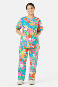 Gorman NZ - Flower Pots Scrub Set - print