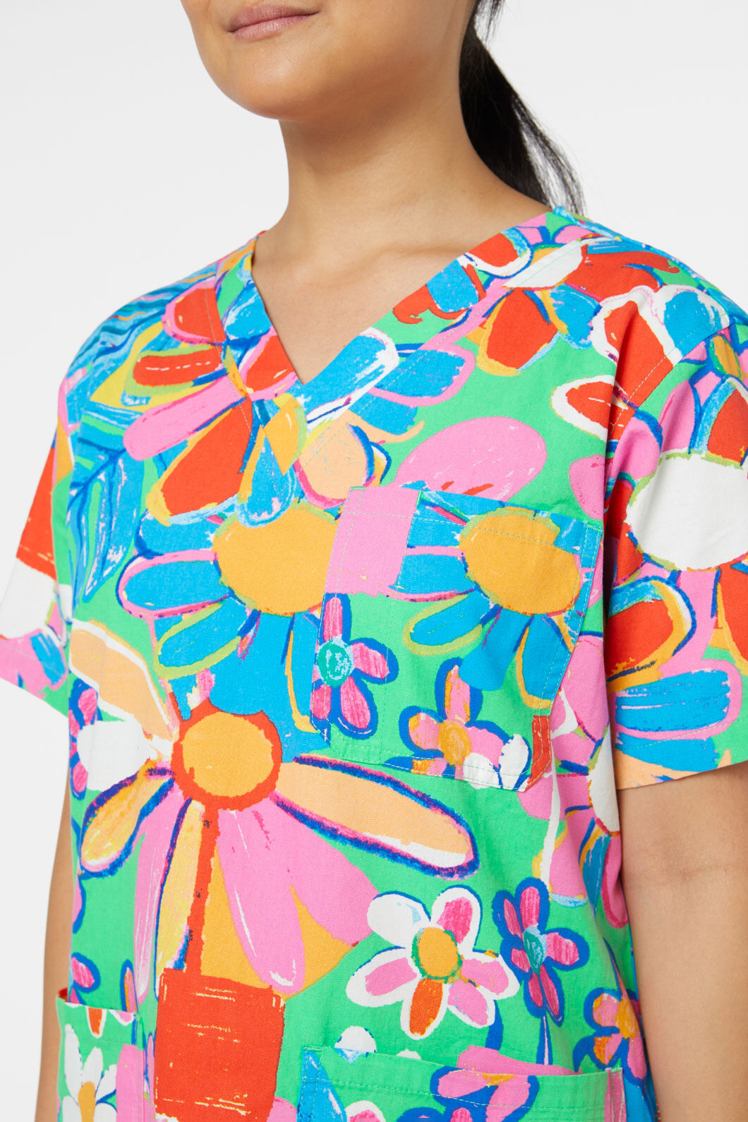 Gorman NZ - Flower Pots Scrub Set - print