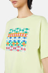 Gingham Garden Stitch Tee