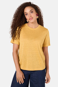 Gorman NZ - Lurex Hemp Tee - gold