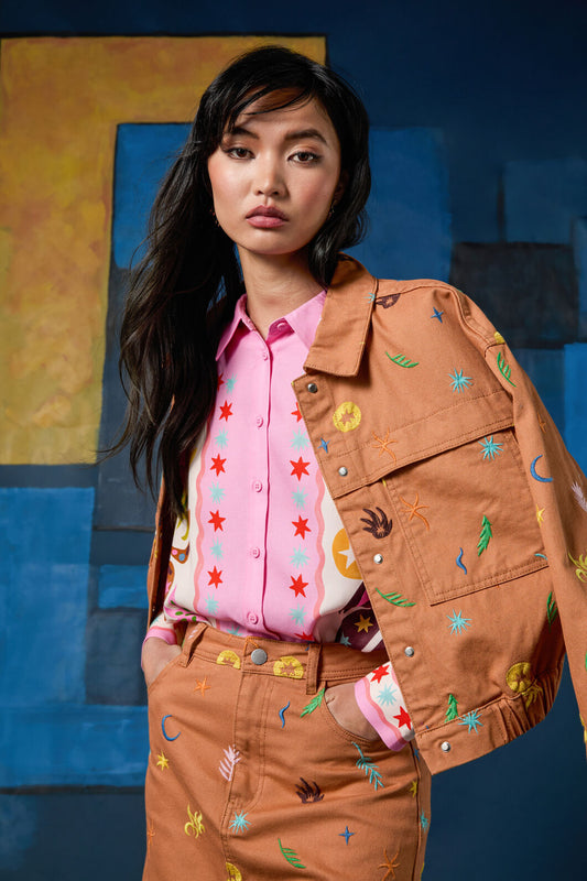 Gorman NZ - Desert Garden Denim Jacket - print