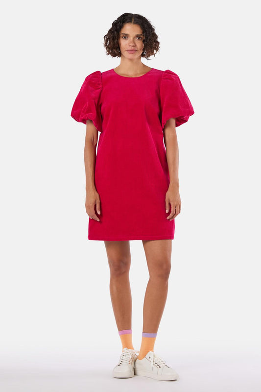 Gorman NZ - Dean Cord Smock Dress - raspberry