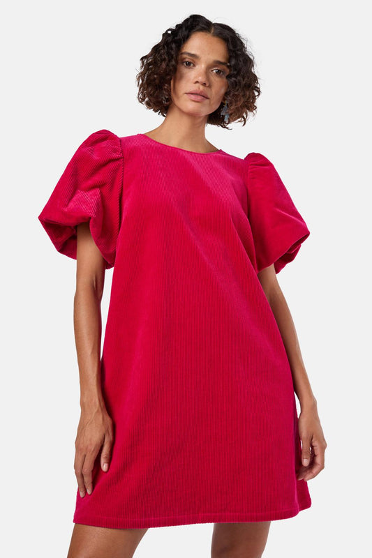 Gorman NZ - Dean Cord Smock Dress - raspberry