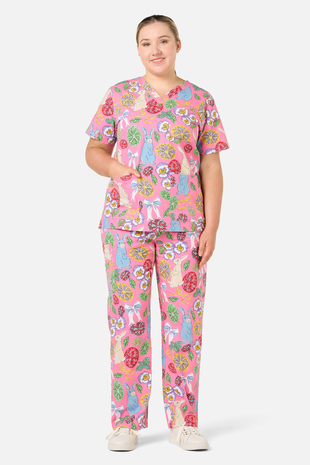 Gorman NZ - Some Bunny Loves You Scrub Set - pink