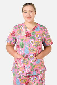 Gorman NZ - Some Bunny Loves You Scrub Set - pink