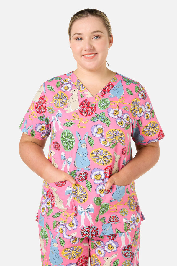 Gorman NZ - Some Bunny Loves You Scrub Set - pink