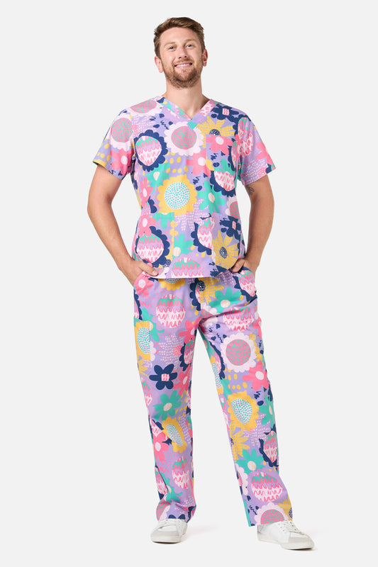 Gorman NZ - Daisy Sketch Scrub Set - multi
