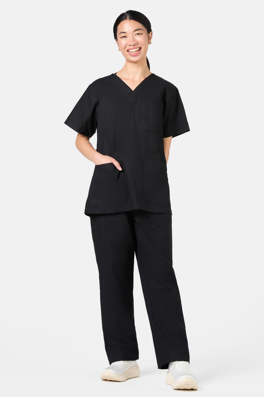 Gorman NZ - Plain Black Scrub Set - black