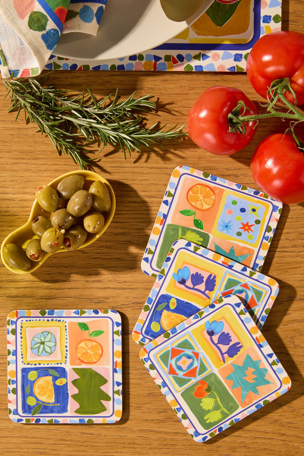 Gorman NZ - Mediterranean Coaster Set 4 - print