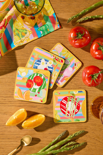 Gorman NZ - Brunch Time Coaster Set - print