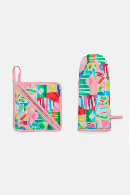 Gorman NZ - Montage Oven Mitt Set - print