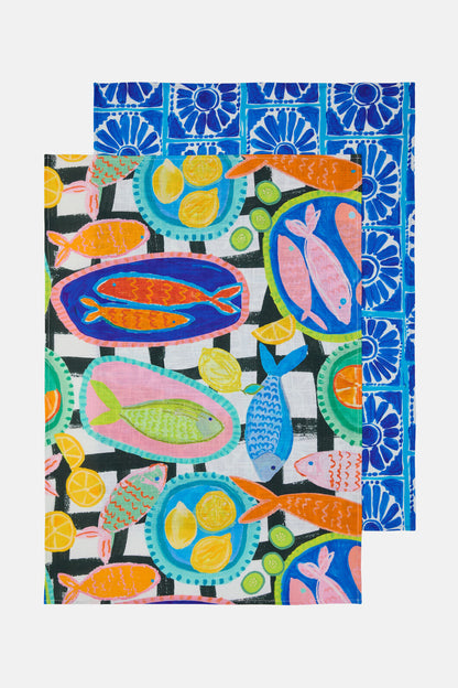 Gorman NZ - Alfresco Tea Towel Set - print