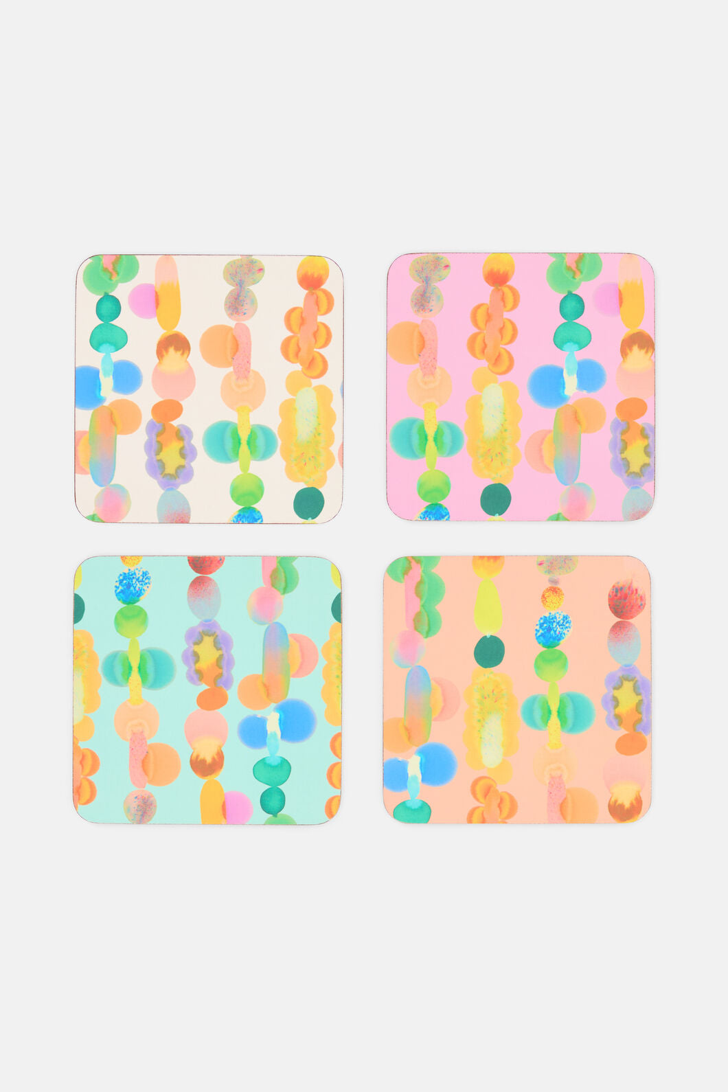 Gorman NZ - Rainbow Drops Coaster Set 4 - print