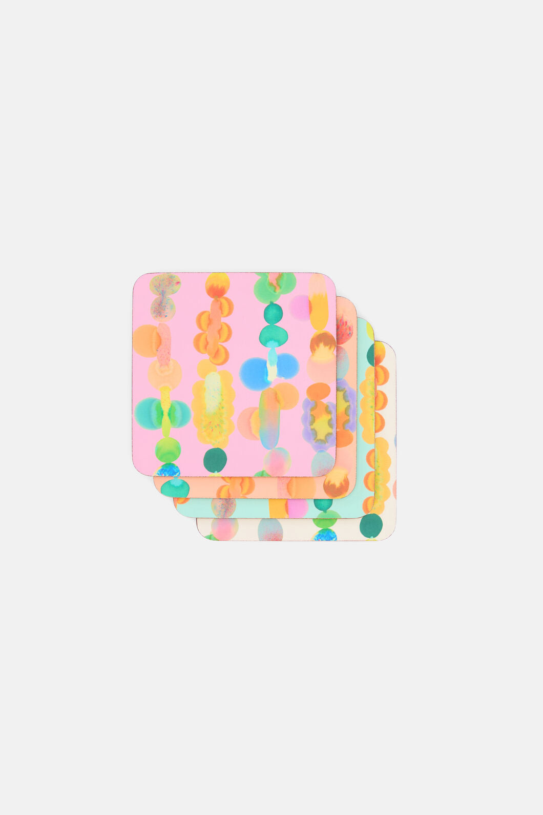 Gorman NZ - Rainbow Drops Coaster Set 4 - print