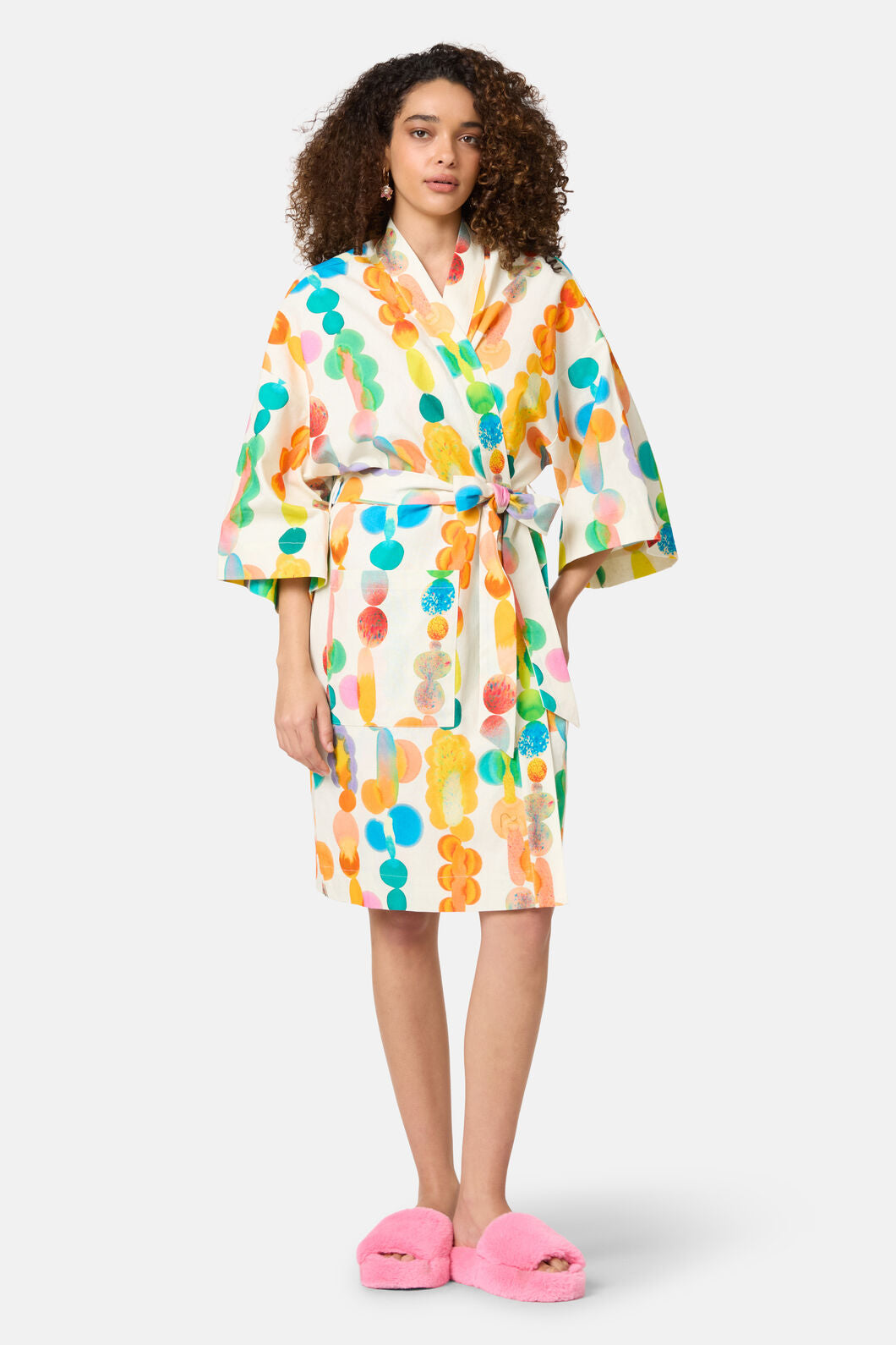 Gorman NZ - Rainbow Drops Linen Bathrobe - print